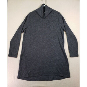 Leith Sweater Womens Large Long Sleeve Turtleneck Polyester Blend Gray Long Knit